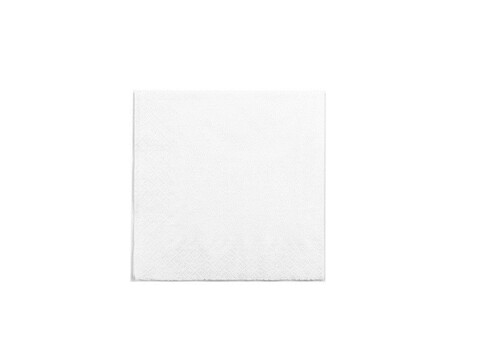 Serviette blanche 33x 33cm 2 couches plie en 4