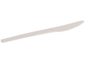 Couteau rutilisable bio blanc 16,8 cm CPLA, compostable