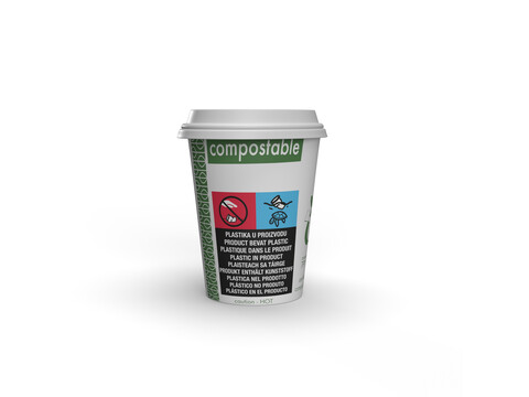 Gobelet  caf bio 150ml/6oz,diamtre72mm, chantillon