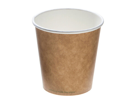 Gobelet  caf bio kraft en PLA 250ml/10oz,diamtre90mm, carton (1000units)