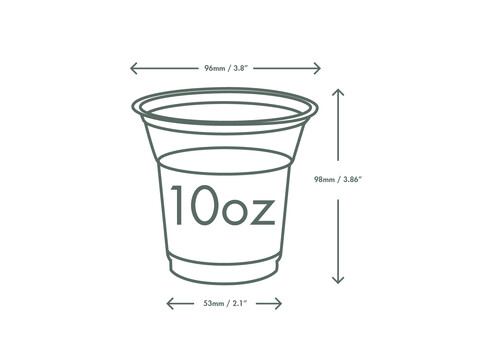 Gobelet  smoothie en PLA 200ml/8oz,ؠ96mm Eco Print, pack (50units)