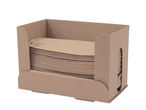Serviette brune 33x 32cm  une seule couche plie en 8 avec distributeur, carton (6000units)