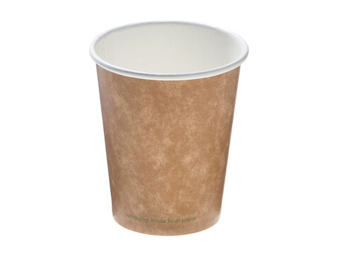 Gobelets  caf biodgradables PLA kraft 150ml/6oz,diamtre72mm, chantillon
