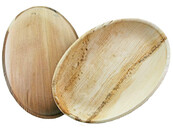 Assiette en feuille de palmier ovale 29 x 20 x 2,5 cm