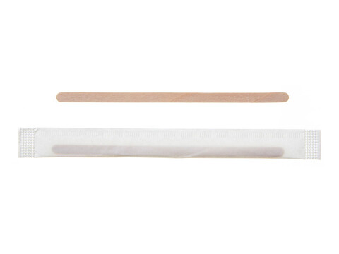 Bâtonnets mélangeurs en bois de bouleau, longueur 11 cm, emballés individuellement