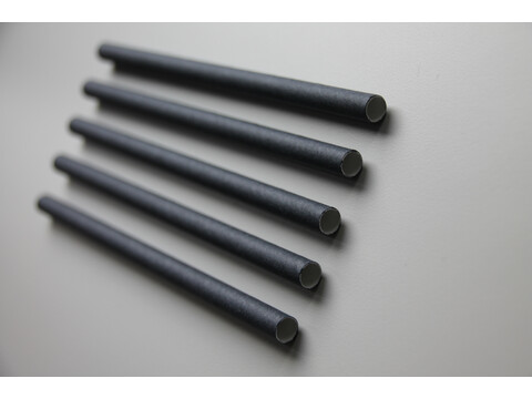 Pailles en papier extra-rigides droites 7 x 150 mm noir pack (250 pices)