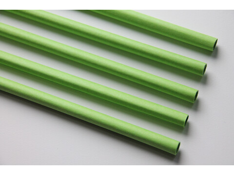 Pailles en papier standard droites 7 x 200 mm vert