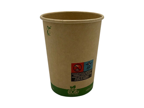 Gobelet  caf bio ECO Kraft 300 ml/12oz,  90 mm