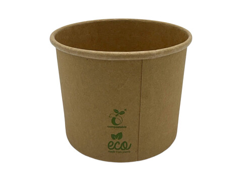 Gobelet  soupe bio ECO Kraft 200 ml/8oz,  9,8 cm Carton (1.000 pices)