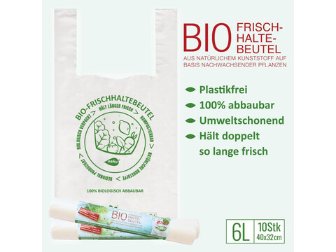 Sacs isothermes/cabas bio en bioplastique 44 x 32 cm en pack de 10